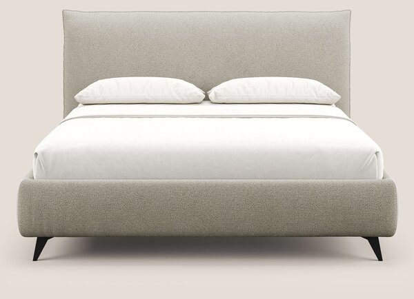 EROS letto imbottito in piuma con vano contenitore in pregiato e fresc