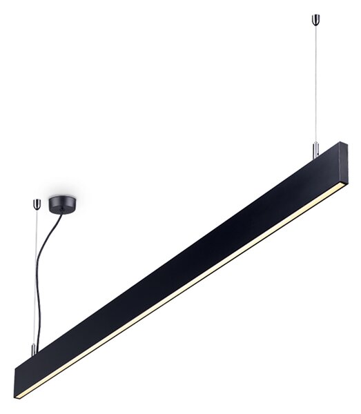 Sospensione Modulare Moderna Linus Alluminio Nero Led 32W 3000K Luce Calda