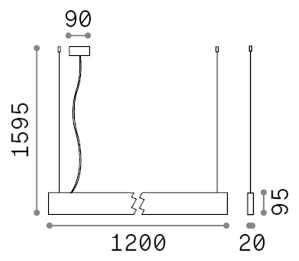 Sospensione Modulare Moderna Linus Alluminio Bianco Led 32W 3000K Luce Calda