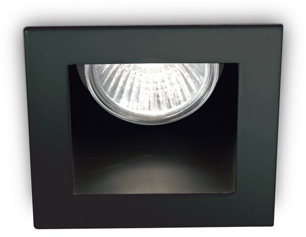 Faretto Da Incasso Moderno Funky Metallo Nero 1 Luce Gu10