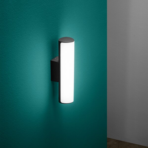 Applique Moderna Etere Alluminio-Plastiche Antracite Led 10W 3000K Luce Calda