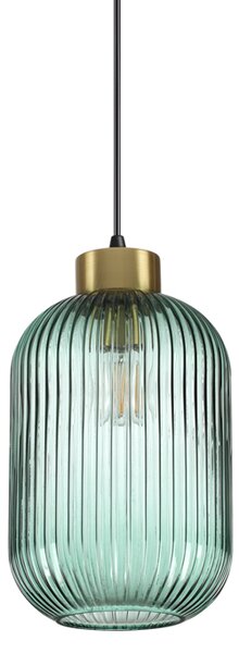 Sospensione Vintage-Decò Mint-1 Metallo Verde 1 Luce E27