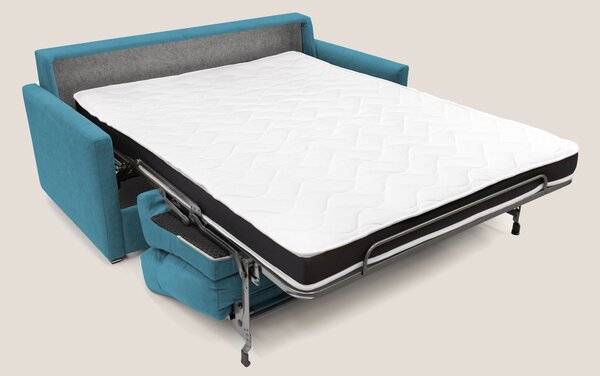Divano Letto 2 Posti 156x102x97 cm in Tessuto Azzurro