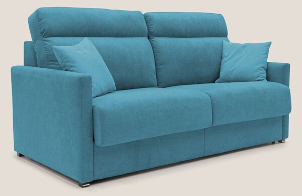 Divano Letto 2 Posti 156x102x97 cm in Tessuto Azzurro