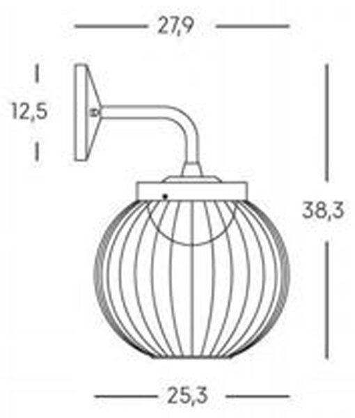 Applique Da Esterno Moderna Cage Alluminio E Termoplastica Nero Led 20W 4000K