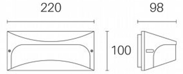 Applique Da Esterno Moderna Dome Alluminio E Termoplastica Caffè Led 10W 4000K