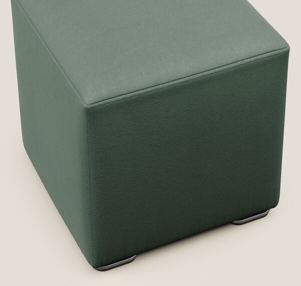 Cube pouf in microfibra smacchiabile T11 verde