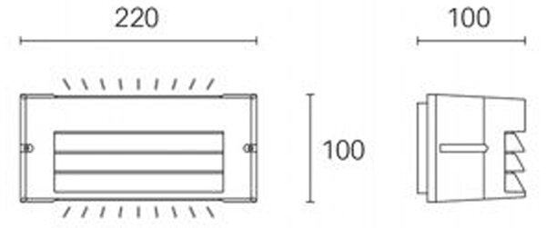 Applique Da Esterno Moderna Kobe Alluminio E Grigio Led 10W 4000K