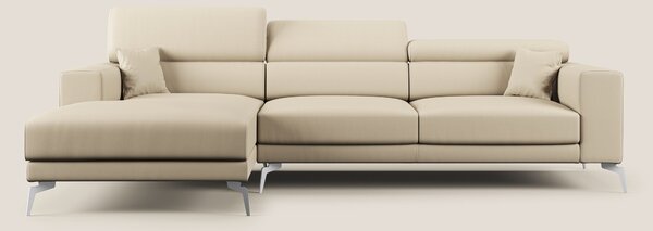 Blade Divano moderno angolare con poggiatesta reclinabili in Ecopelle