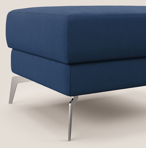 Star Pouf con piedini alti in microfibra impermeabile T11 blu