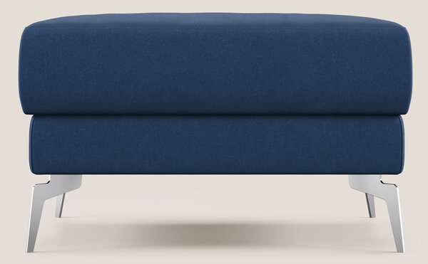 Star Pouf con piedini alti in microfibra impermeabile T11 blu