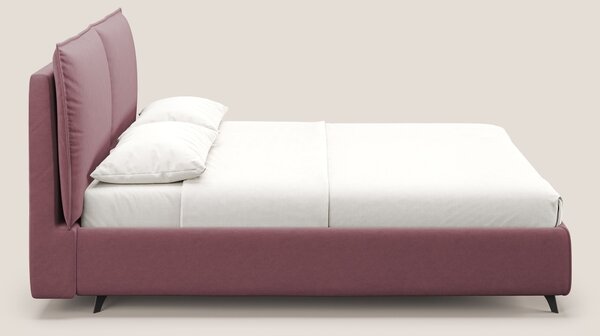 Nives letto imbottito contenitore sfoderabile in microfibra velluto im
