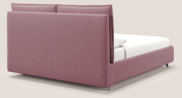 Nives letto imbottito contenitore sfoderabile in microfibra velluto im
