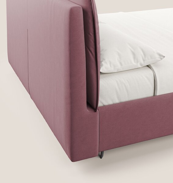 Nives letto imbottito contenitore sfoderabile in microfibra velluto im