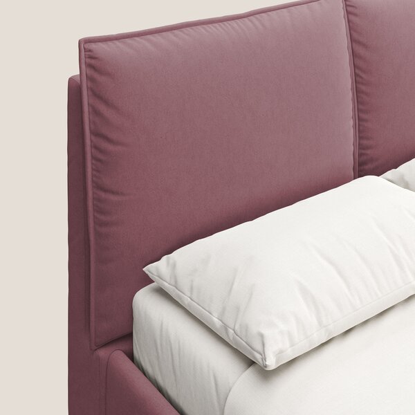 Nives letto imbottito contenitore sfoderabile in microfibra velluto im