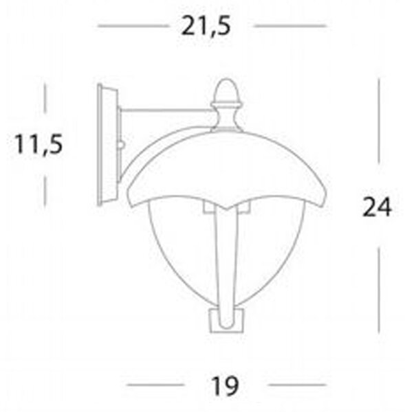 Applique Da Esterno Contemp. Sofy Alluminio E Materie Plastiche Nero 1 Luce E27