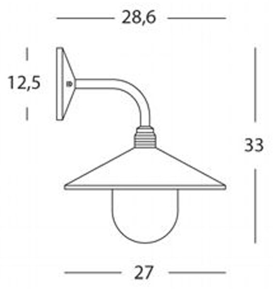 Applique Da Esterno Contemporanea Spectre Alluminio E Vetro Bianco 1 Luce E27