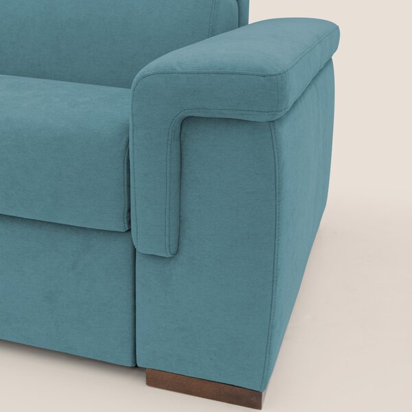 Giunone divano letto con materasso alto 18 cm e poggiatesta reclinabil