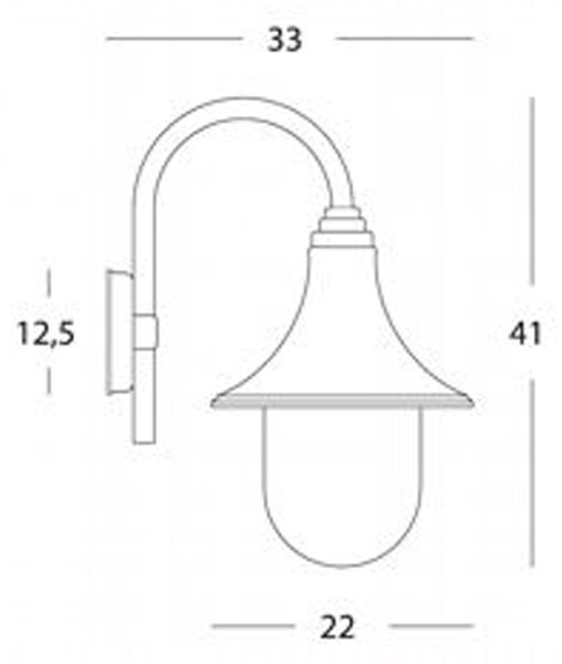 Applique Da Esterno Contemporanea Zoe Termoplastica E Nero 1 Luce E27