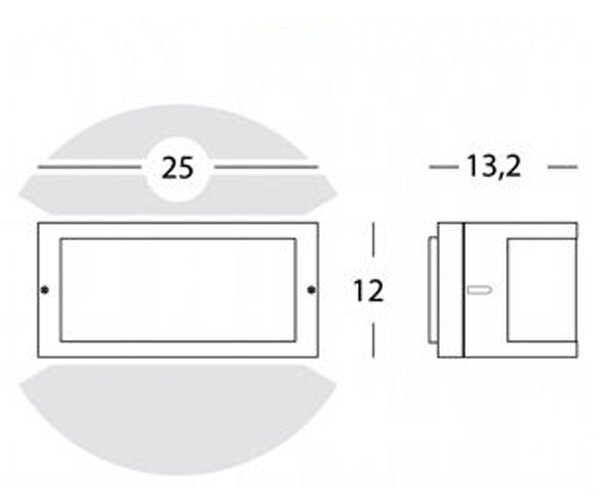 Applique Da Esterno Umbe Aperta Alluminio E Termoplastica Ruggine 1 Luce E27