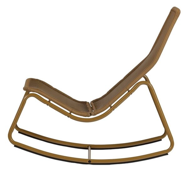 Poltrona da esterno giallo ocra in rattan artificiale Tom – WOOOD