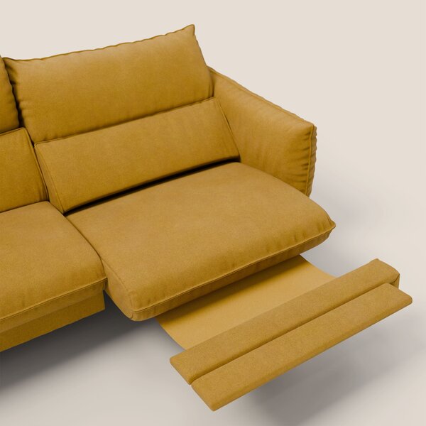 Monamour Divano dal design moderno con opzione relax elettrico in micr