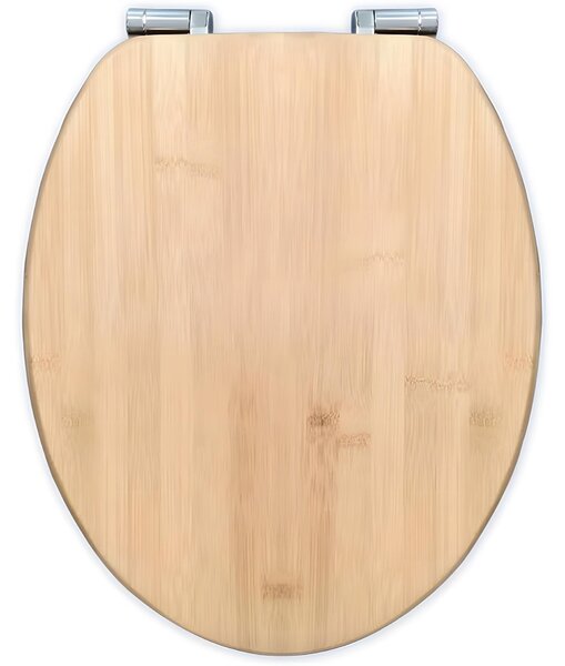Bath4U Sedile WC in bambù 37,5x43,5 cm Chiusura ammortizzata Soft-Close fino a 150 kg