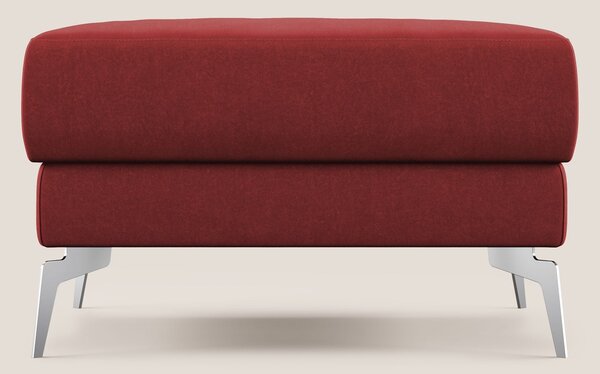 Star Pouf con piedini alti in microfibra impermeabile T11 rosso