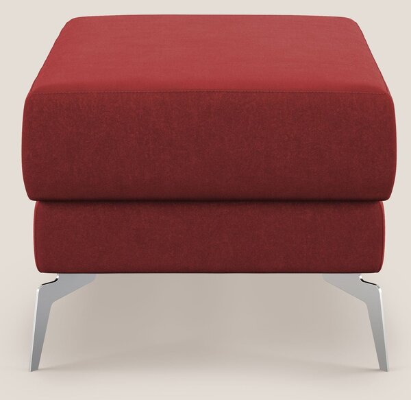Star Pouf con piedini alti in microfibra impermeabile T11 rosso