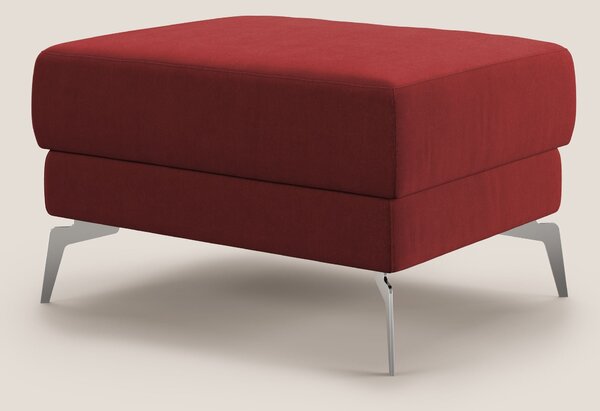 Star Pouf con piedini alti in microfibra impermeabile T11 rosso