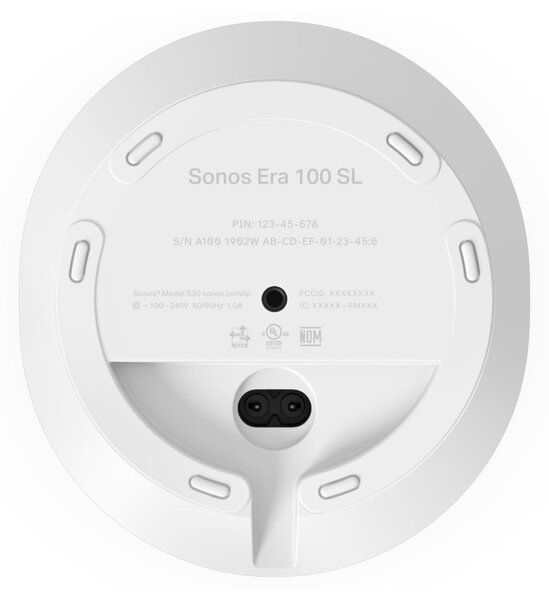 Sonos Era 100 SL White Diffusore Wireless TruePlay Wi-Fi AirPlay2 Bluetooth Multiroom