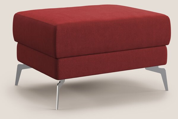 Star Pouf con piedini alti in microfibra impermeabile T11 rosso