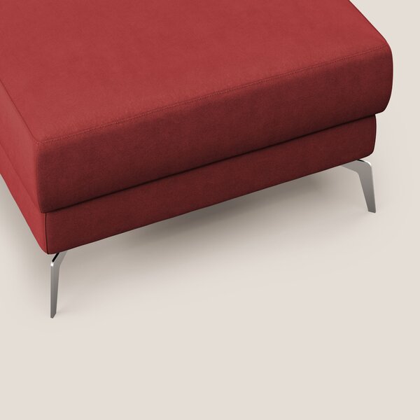 Star Pouf con piedini alti in microfibra impermeabile T11 rosso