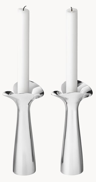 Set di 2 candelabri in acciaio inossidabile Bloom