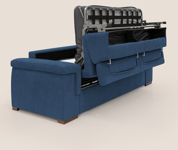 Giunone divano letto con materasso alto 18 cm e poggiatesta reclinabil