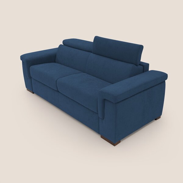 Giunone divano letto con materasso alto 18 cm e poggiatesta reclinabil