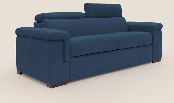Giunone divano letto con materasso alto 18 cm e poggiatesta reclinabil
