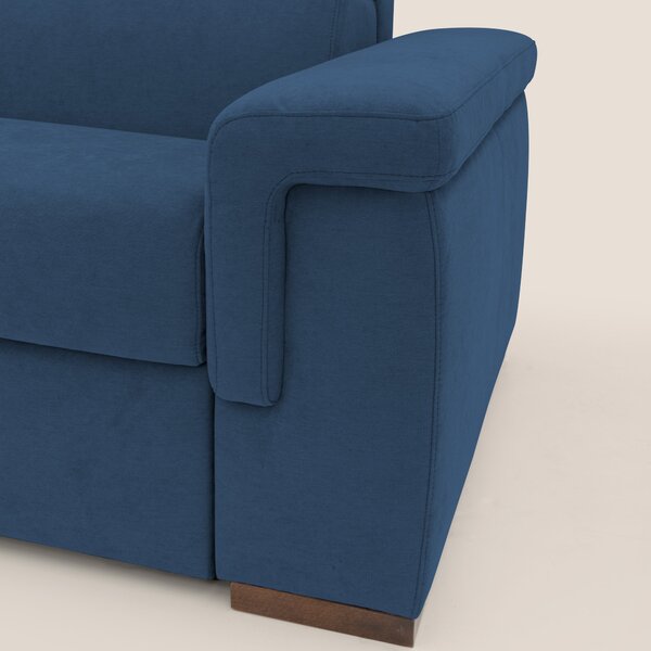 Giunone divano letto con materasso alto 18 cm e poggiatesta reclinabil