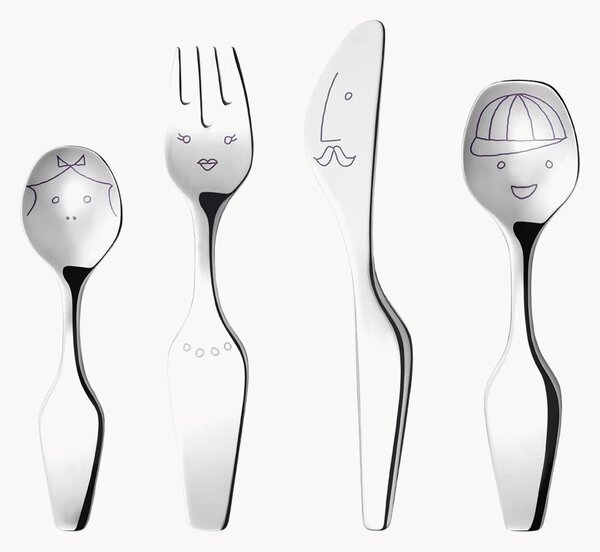Set di 4 posate in acciaio inossidabile Alfredo, 1 persona