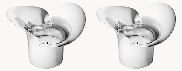 Set di 2 candelabri in acciaio inossidabile Bloom