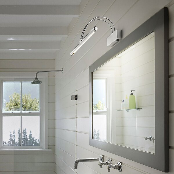Applique Contemporanea Bow Metallo Cromo Led 8W Luce Calda