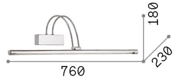 Applique Contemporanea Bow Metallo Cromo Led 8W Luce Calda