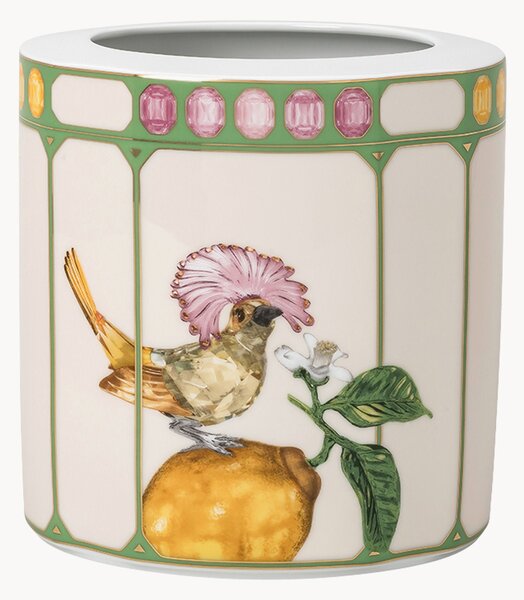 Vaso in porcellana Swarovski Idyllia, alt. 17 cm