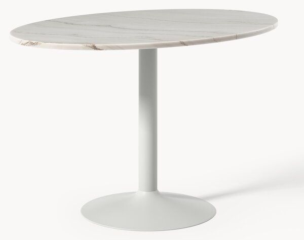 Tavolo ovale con piano in marmo Miley, 120 x 80 cm