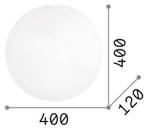 Plafoniera Moderna Simply Vetro Bianco 3 Luci E27
