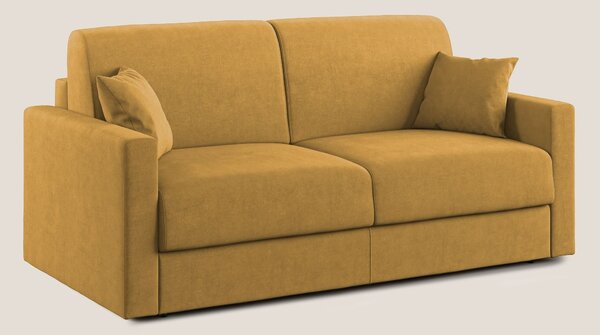 Chris Divano letto in microfibra smacchiabile T11 giallo