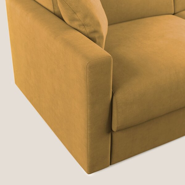 Chris Divano letto in microfibra smacchiabile T11 giallo