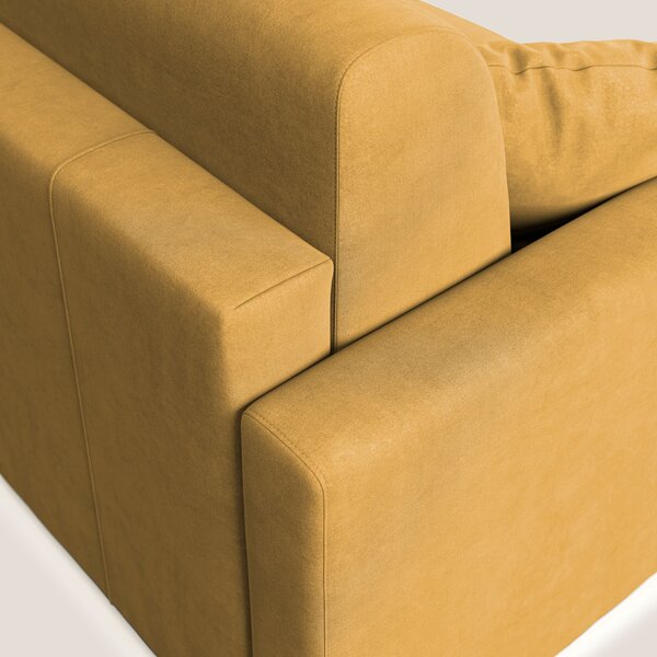 Chris Divano letto in microfibra smacchiabile T11 giallo