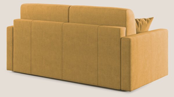 Chris Divano letto in microfibra smacchiabile T11 giallo