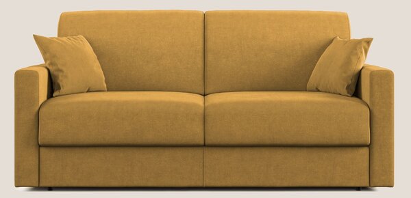 Chris Divano letto in microfibra smacchiabile T11 giallo